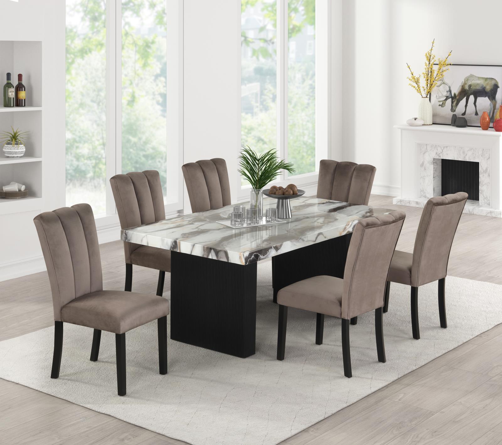 Elsa Black & Brown 5-Piece Set