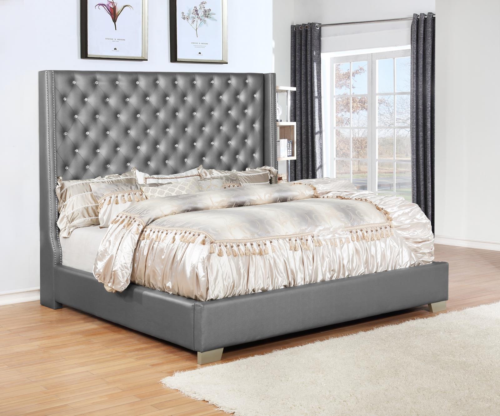 Sedona Gray Upholstered Queen Bed