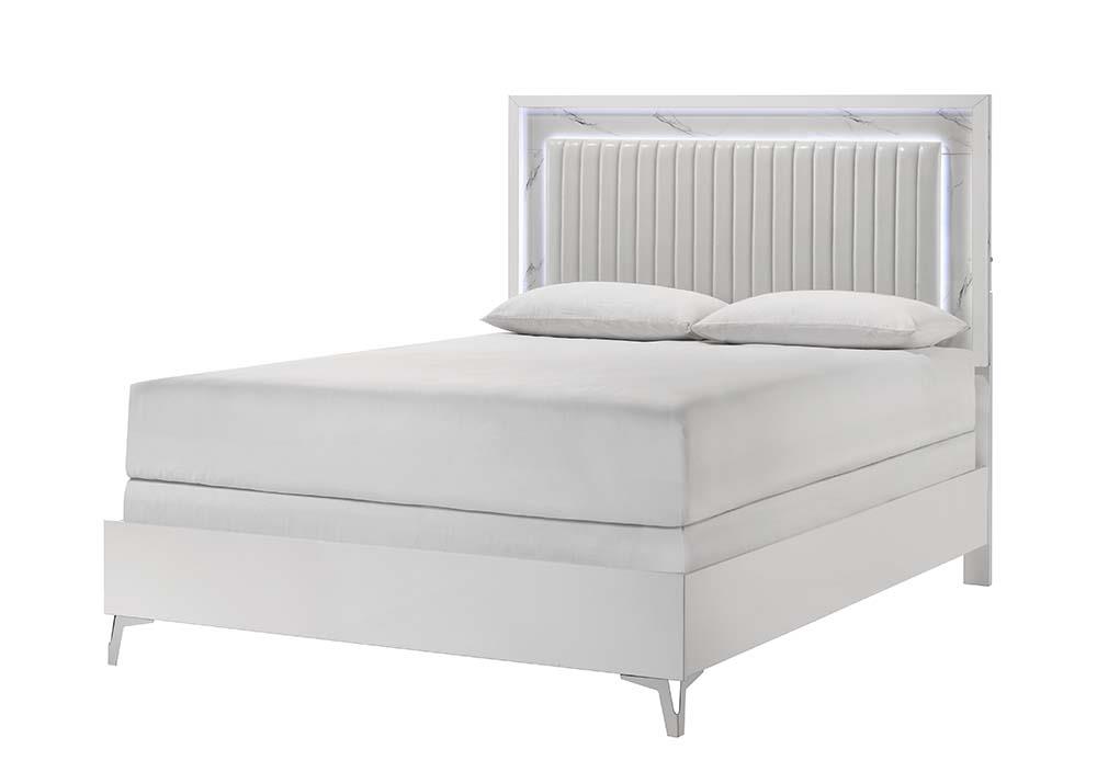 Zane White Queen Bed, Dresser, Mirror & Nightstand — view 6