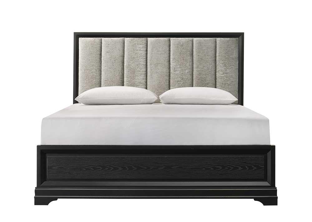 Rhodes Black King Bed, Dresser, Mirror, Chest & Nightstand — view 6