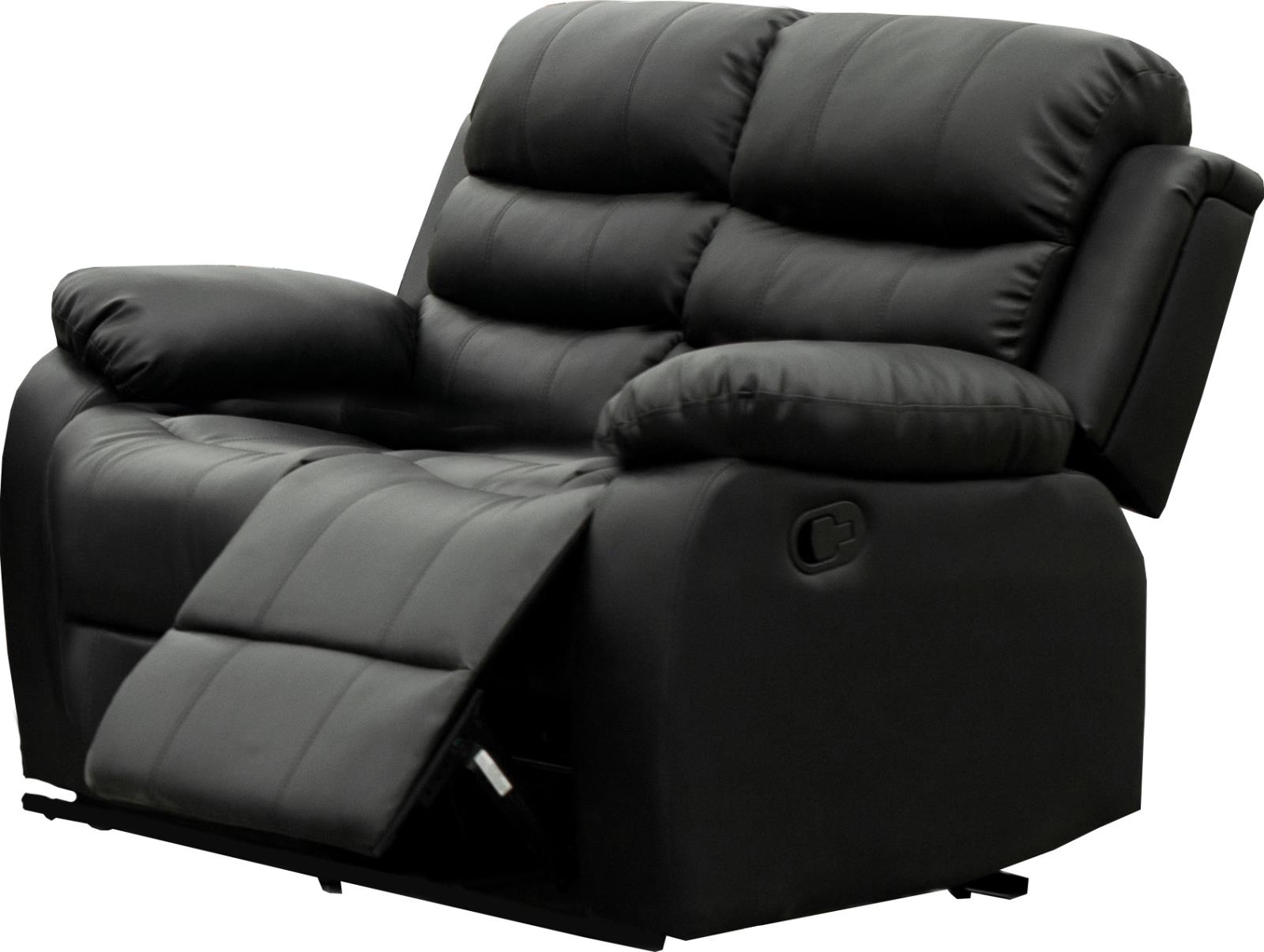 Maverick Black Manual Recliner Sofa Set — view 3
