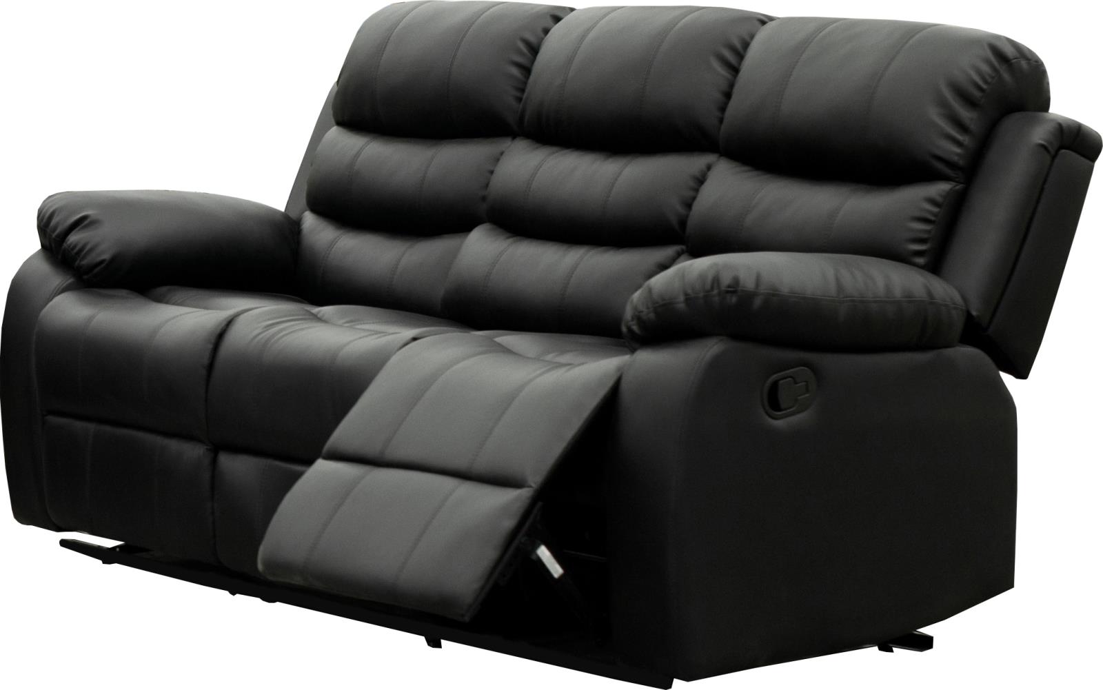Maverick Black Manual Recliner Sofa Set — view 4