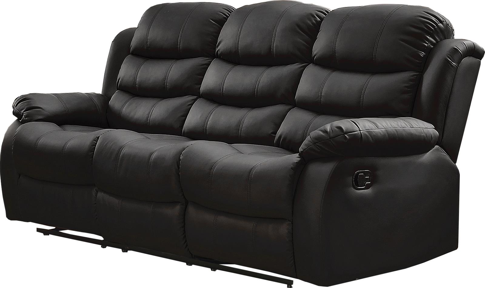 Maverick Black Manual Recliner Sofa Set — view 6
