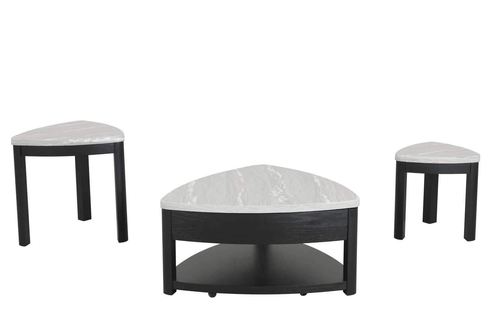 Darcy Black 2-Piece Nesting End Table Set — view 2