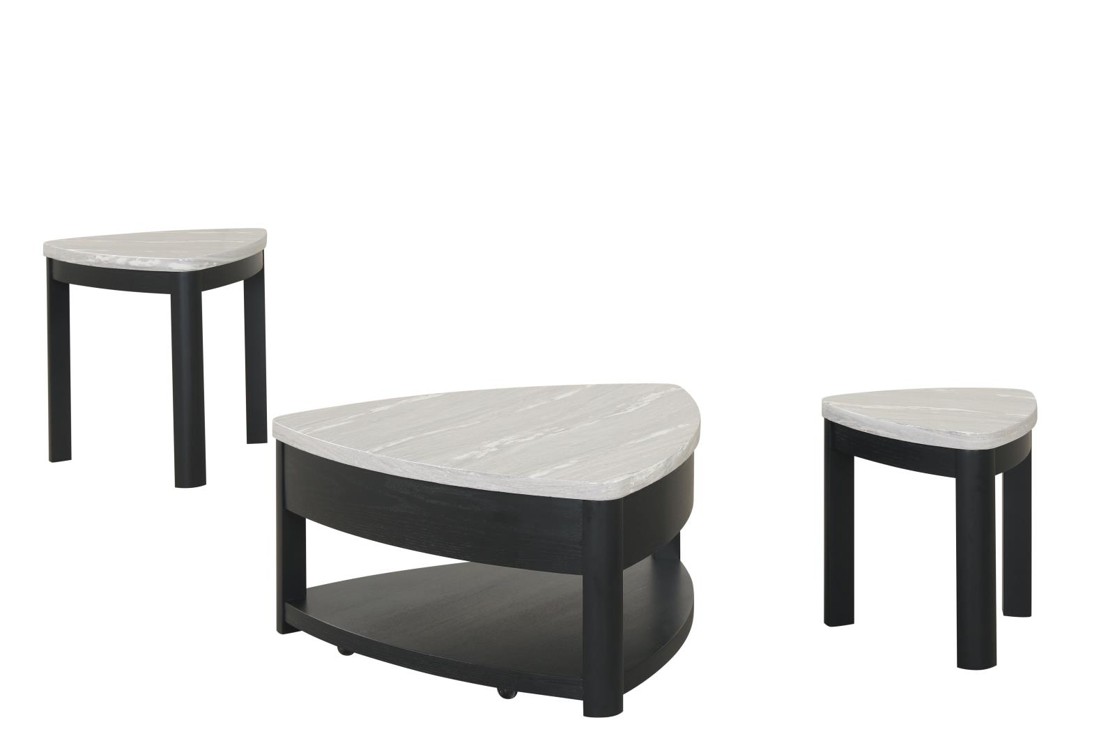 Darcy Black 2-Piece Nesting End Table Set — view 6