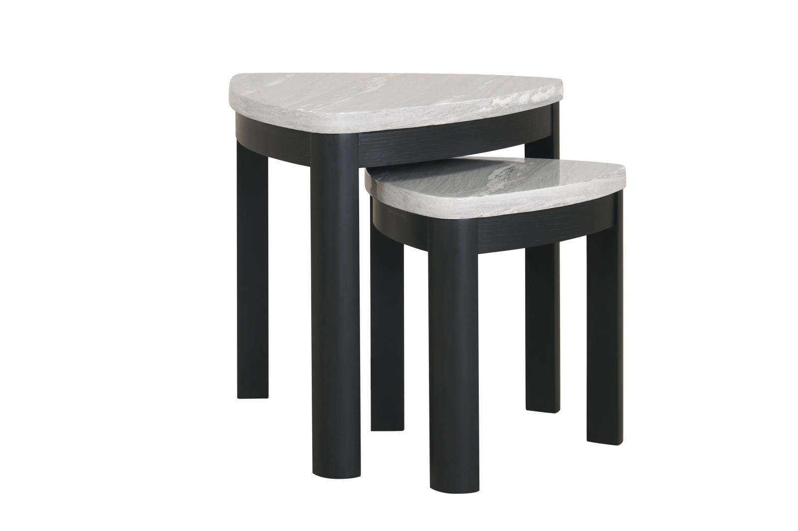 Darcy Black 2-Piece Nesting End Table Set — view 3