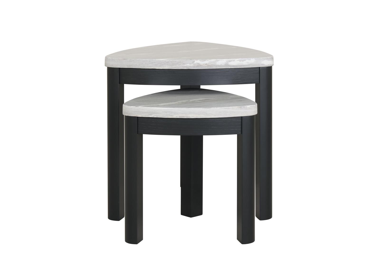 Darcy Black 2-Piece Nesting End Table Set — view 4