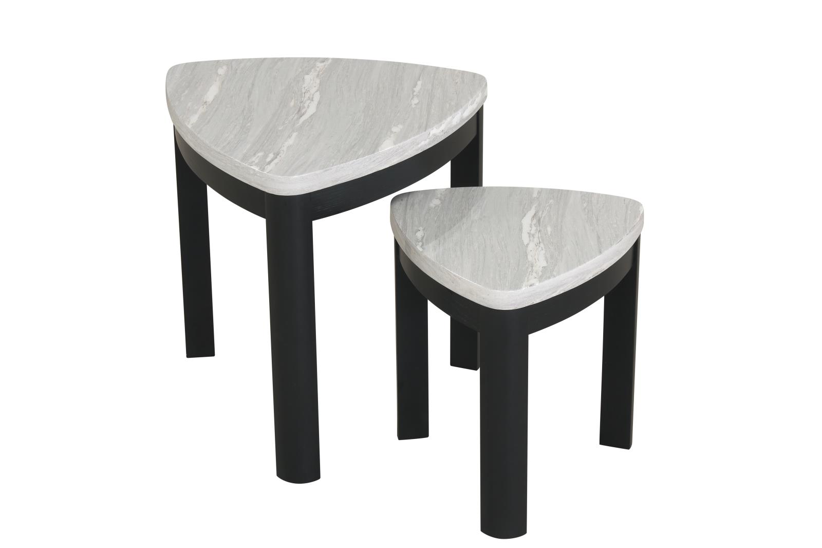 Darcy Black 2-Piece Nesting End Table Set — view 5