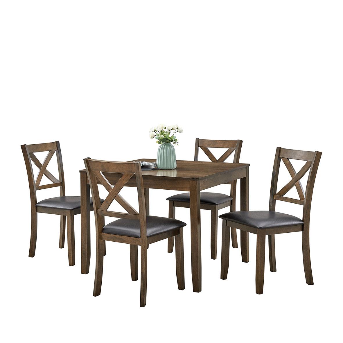 Verona Brown 5-Piece Dining Set — view 2