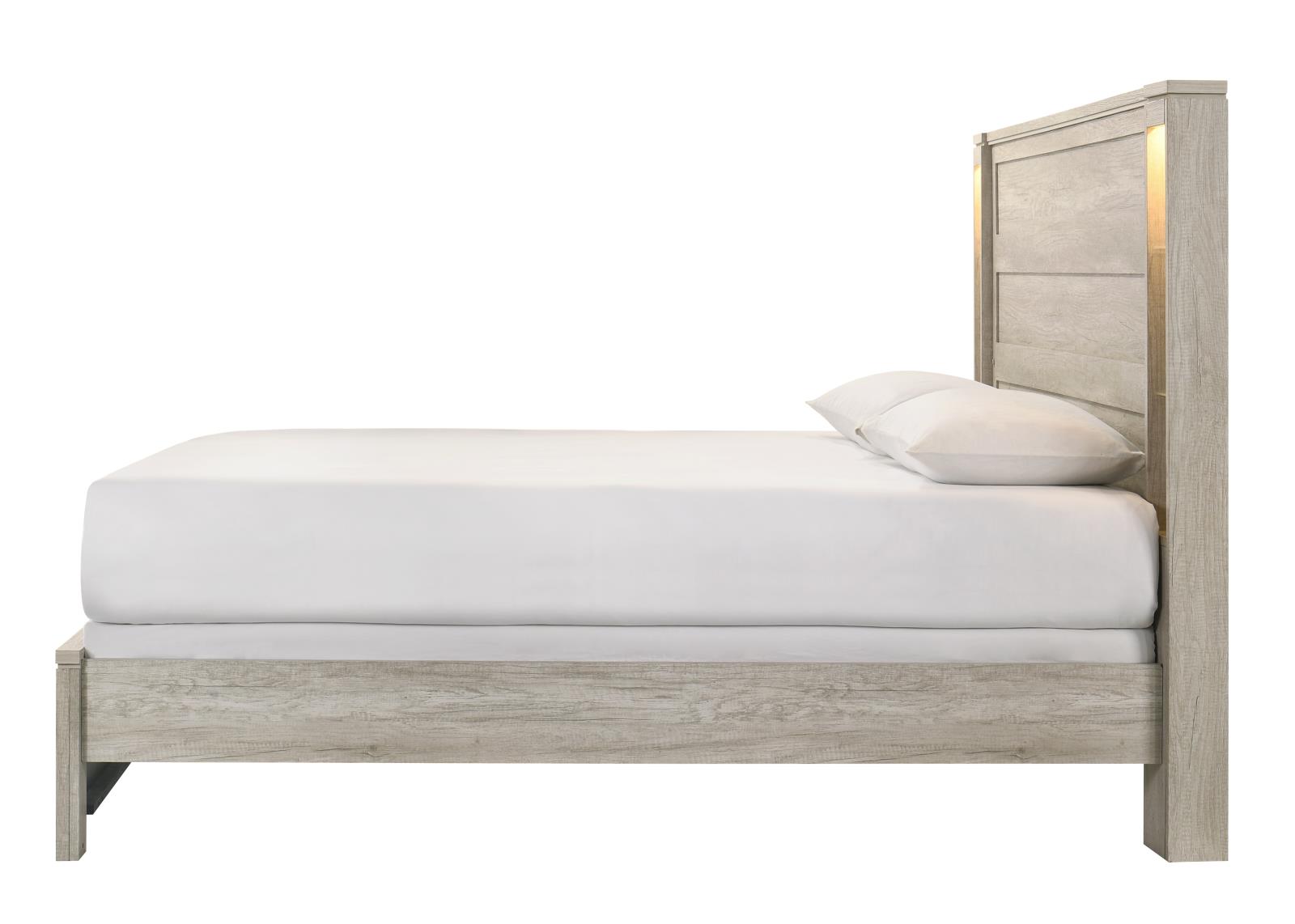 Ella Beige King Bed, Dresser, Mirror & Nightstand — view 5