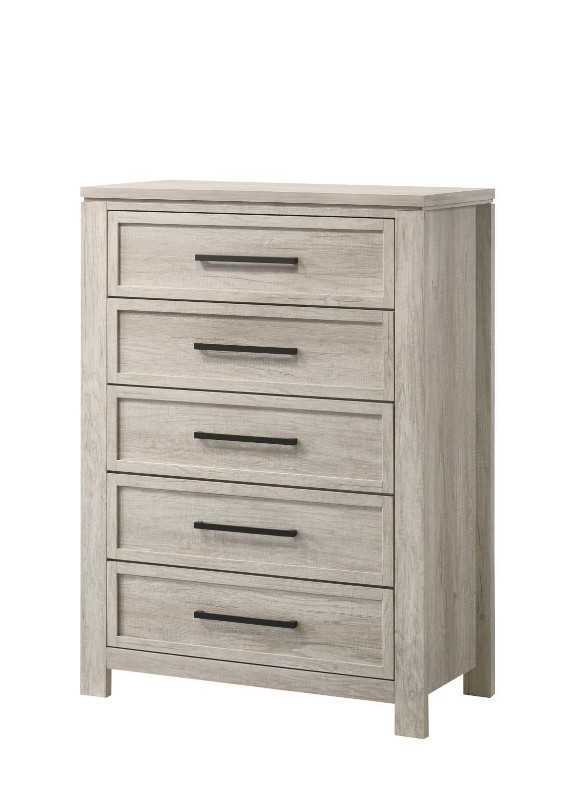 Ella Beige 5-Drawer Chest