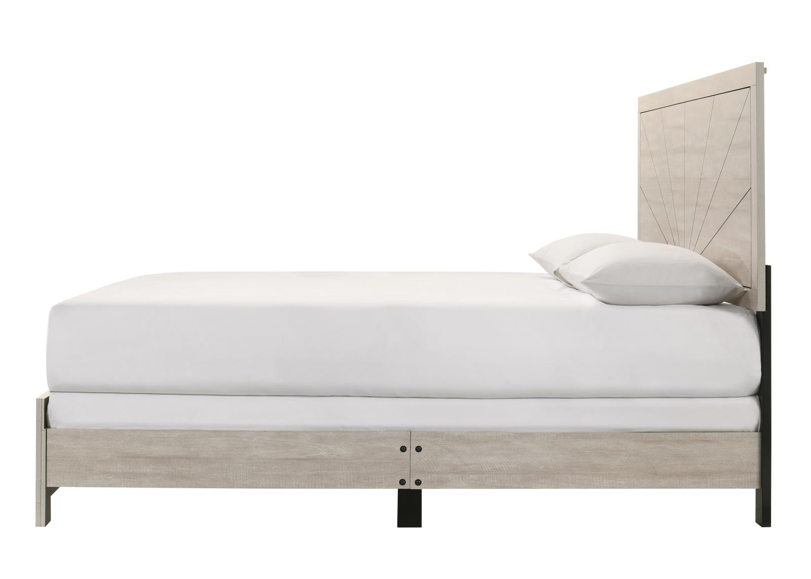 Dania Cream King Bed, Dresser & Mirror — view 4
