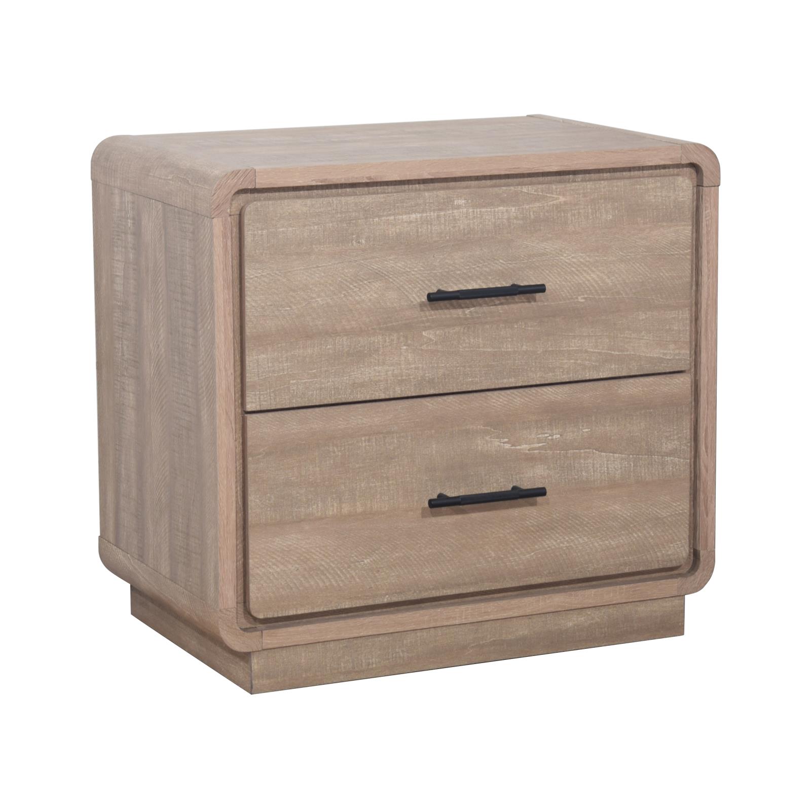 Loma Oak 2-Drawer Nightstand