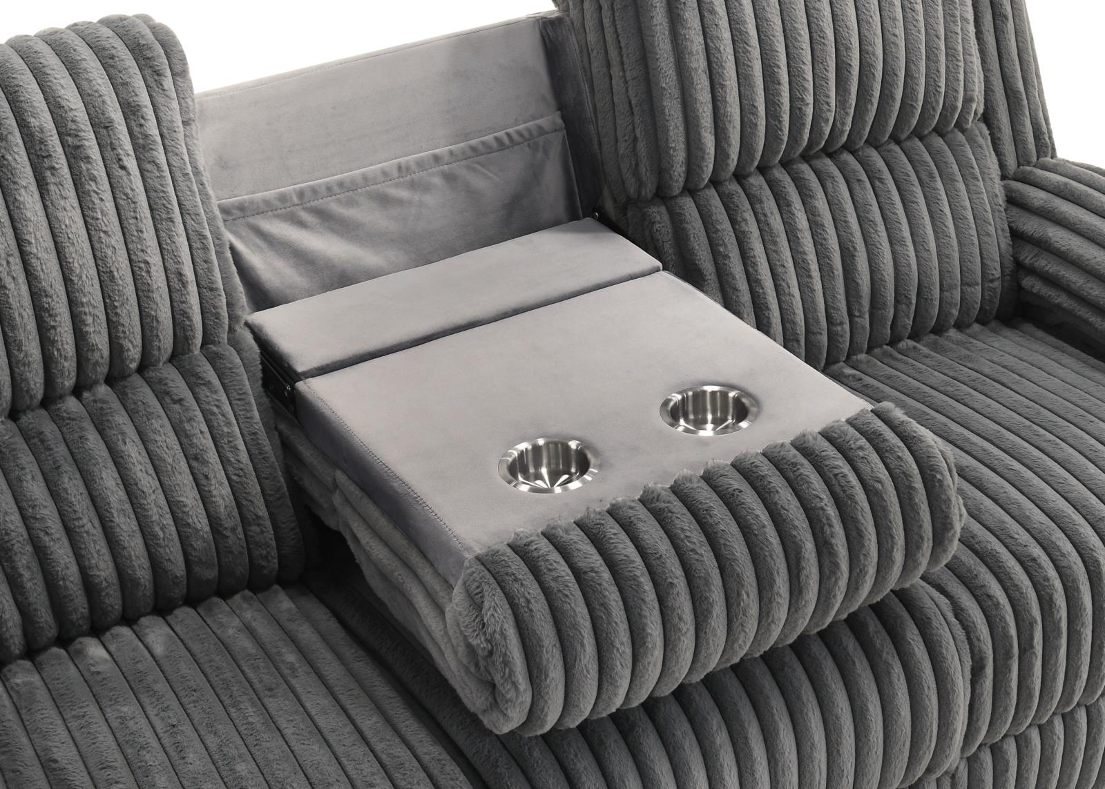 Felix Gray Manual Reclining Sofa, Loveseat & Recliner — view 8
