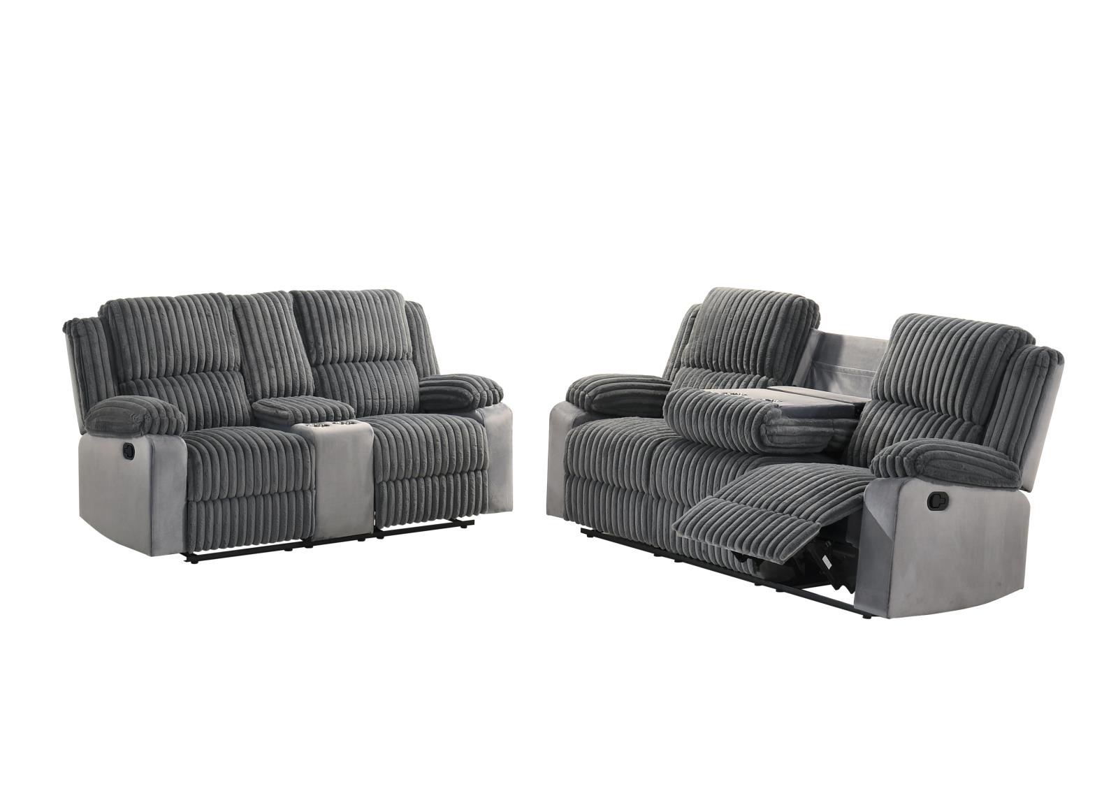 Felix Gray Manual Reclining Sofa, Loveseat & Recliner — view 6