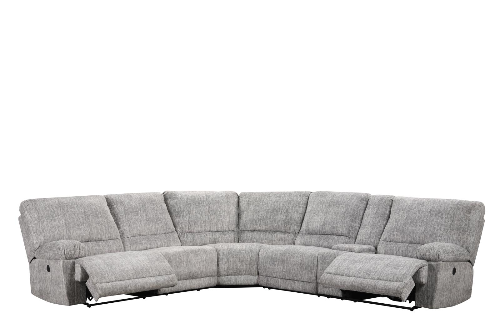 Shatha Gray 3-Piece Power Sectional with Storage Console