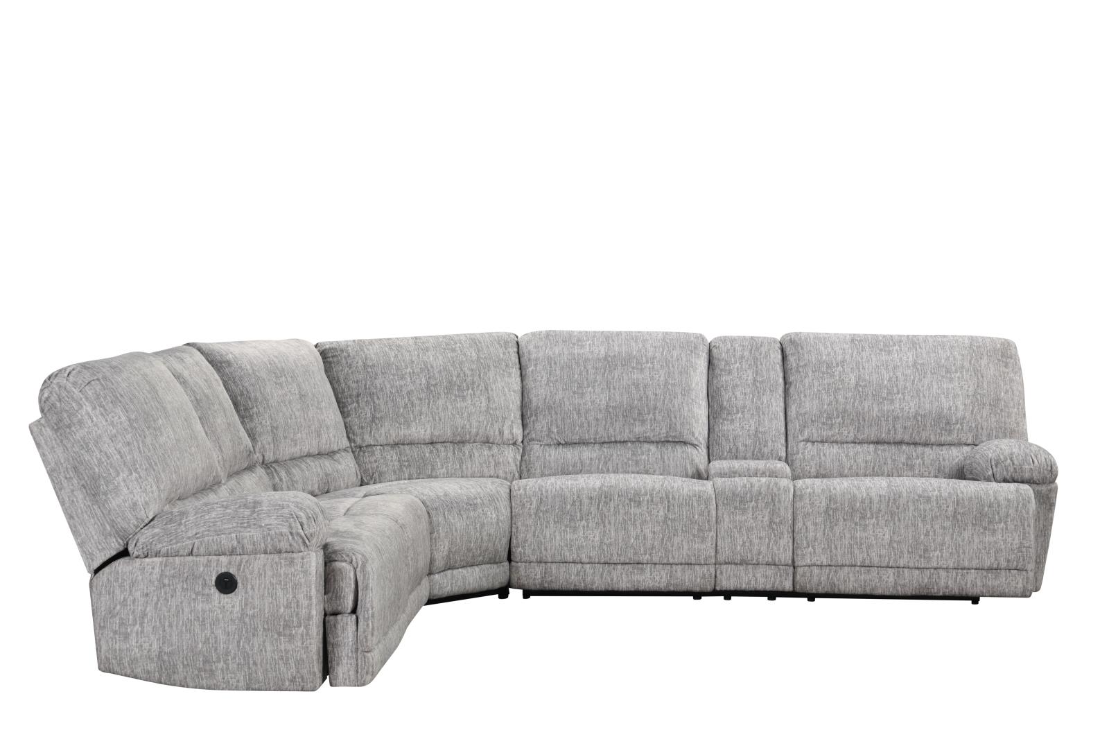 Shatha Gray 3-Piece Power Sectional with Storage Console — view 3
