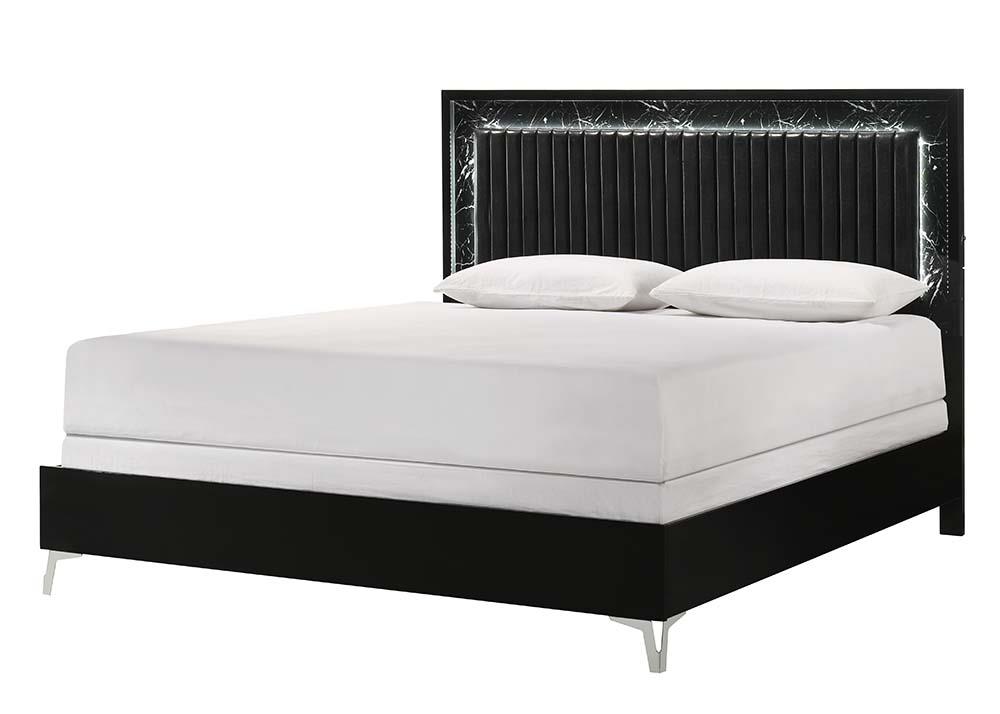 Zane Black King Bed, Dresser, Mirror, Chest & Nightstand — view 2