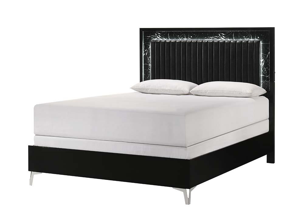 Zane Black King Bed, Dresser, Mirror, Chest & Nightstand — view 7