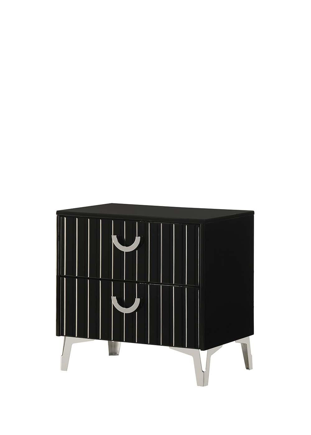 Zane Black King Bed, Dresser, Mirror, Chest & Nightstand — view 6