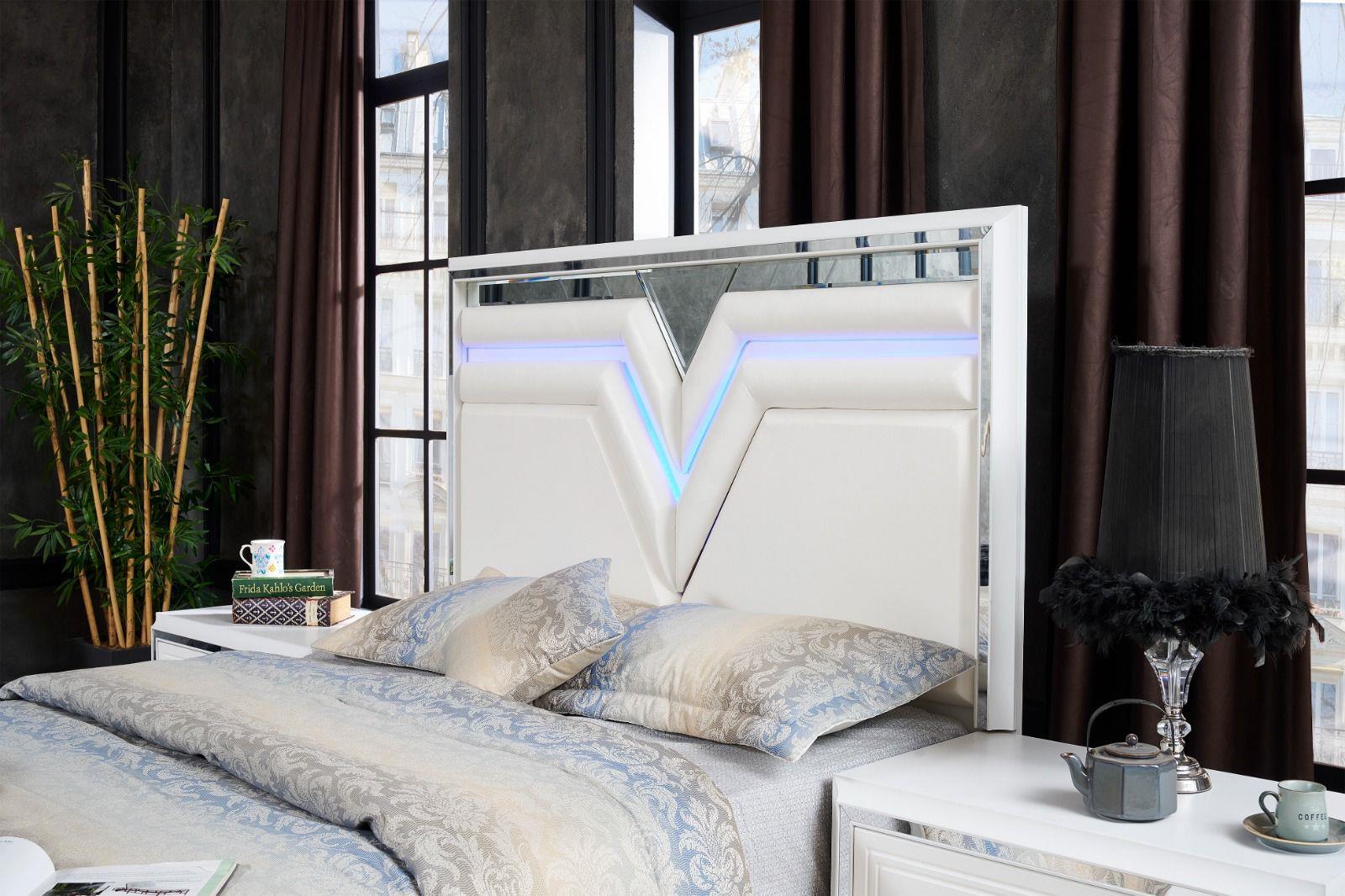 Killarny White 2-Drawer Nightstand — view 4