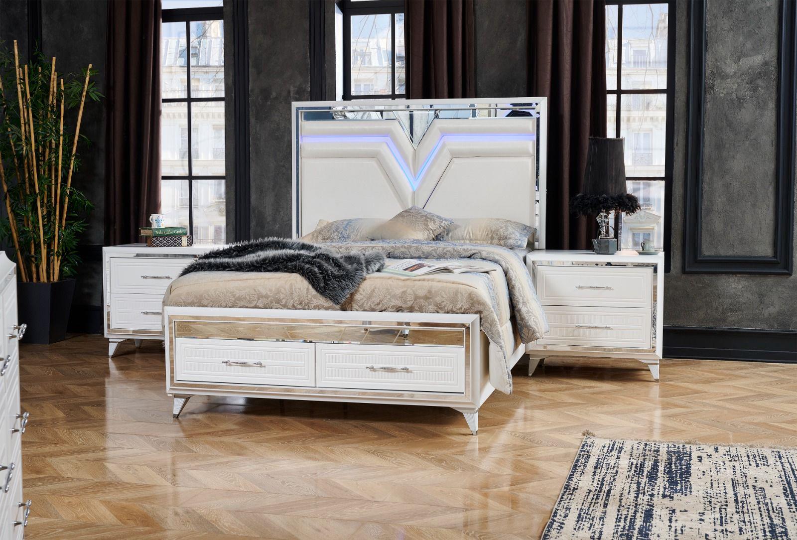 Killarny White 2-Drawer Nightstand — view 6