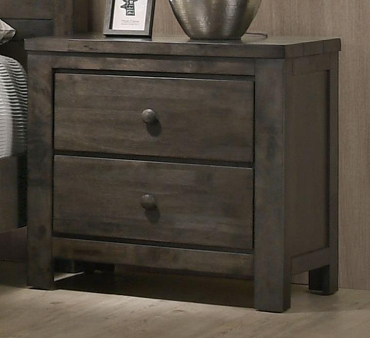Hayward Gray 2-Drawer Nightstand