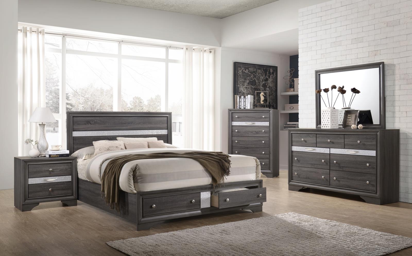 Berea Gray 5-Drawer Chest — view 2