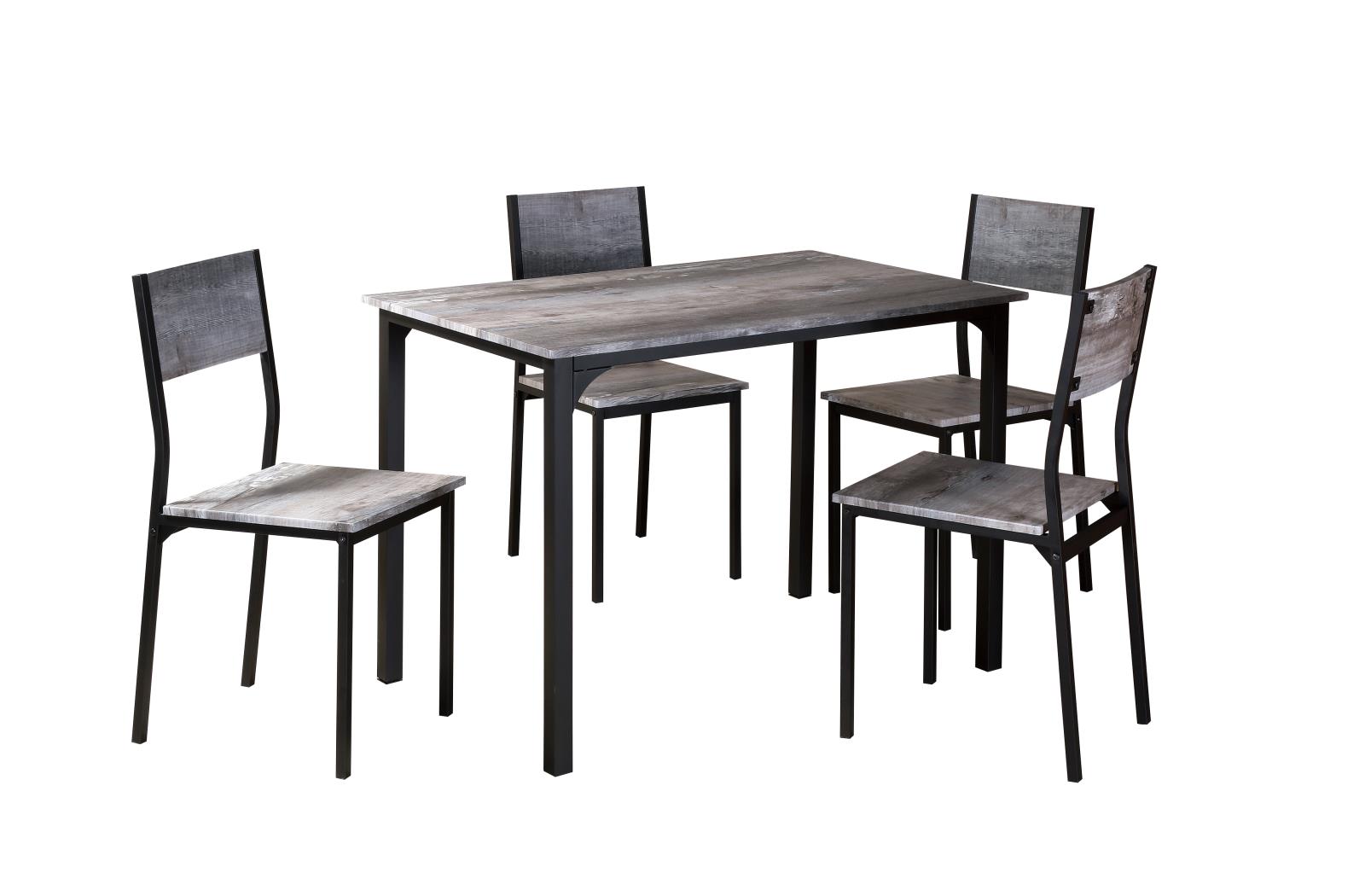 Nox Gray 5-Piece Dining Set — view 2