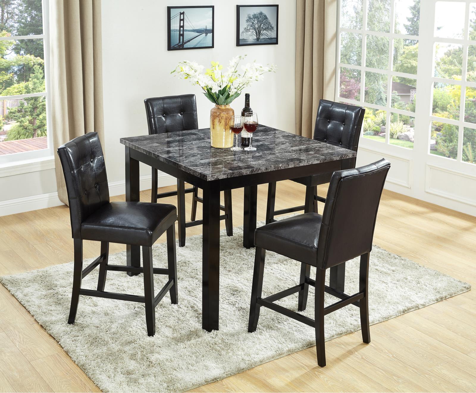 Brooklyn Gray 5-Piece Pub Dining Set