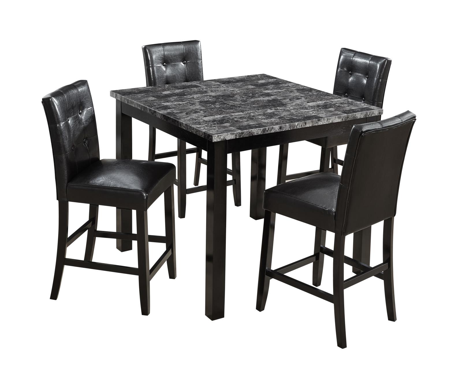 Brooklyn Gray 5-Piece Pub Dining Set — view 2