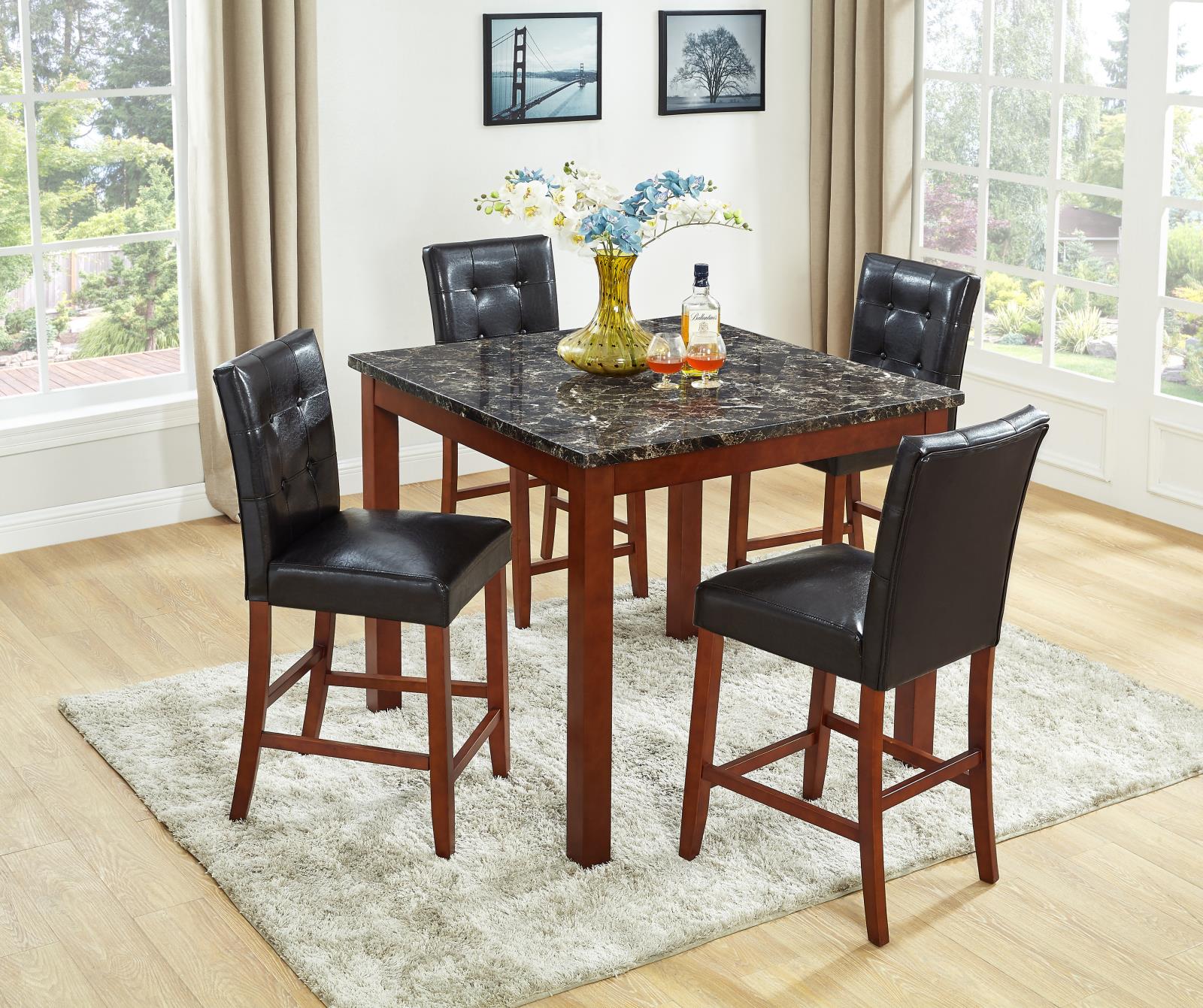 Brooklyn Brown 5-Piece Pub Dining Set
