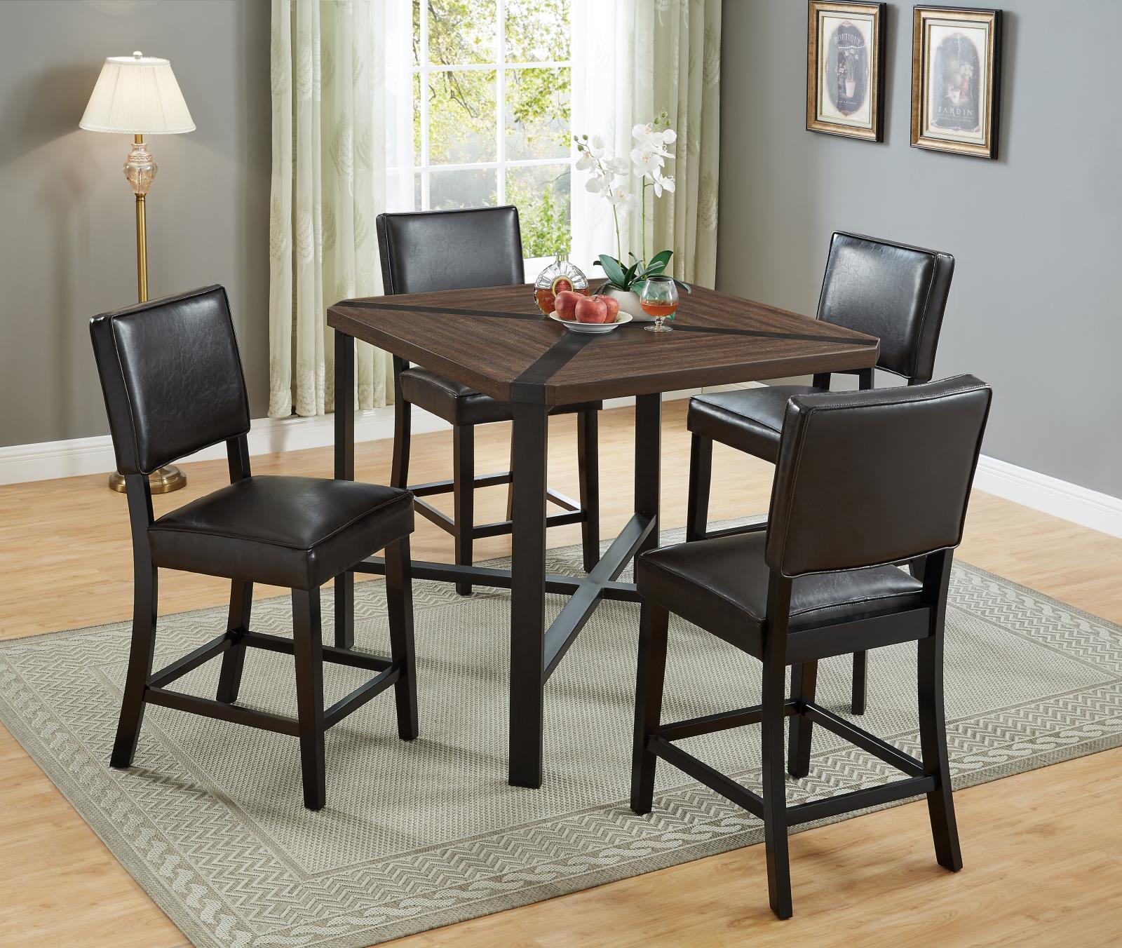 Pisa Brown Dining Table (D595) — view 2