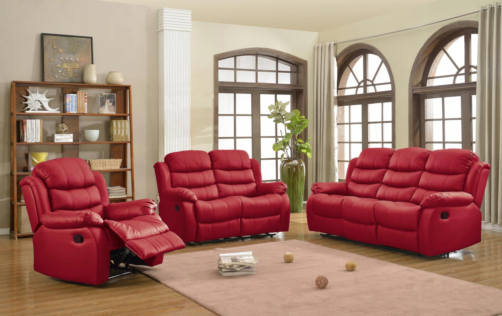Maverick Red Manual Rocker Recliner
