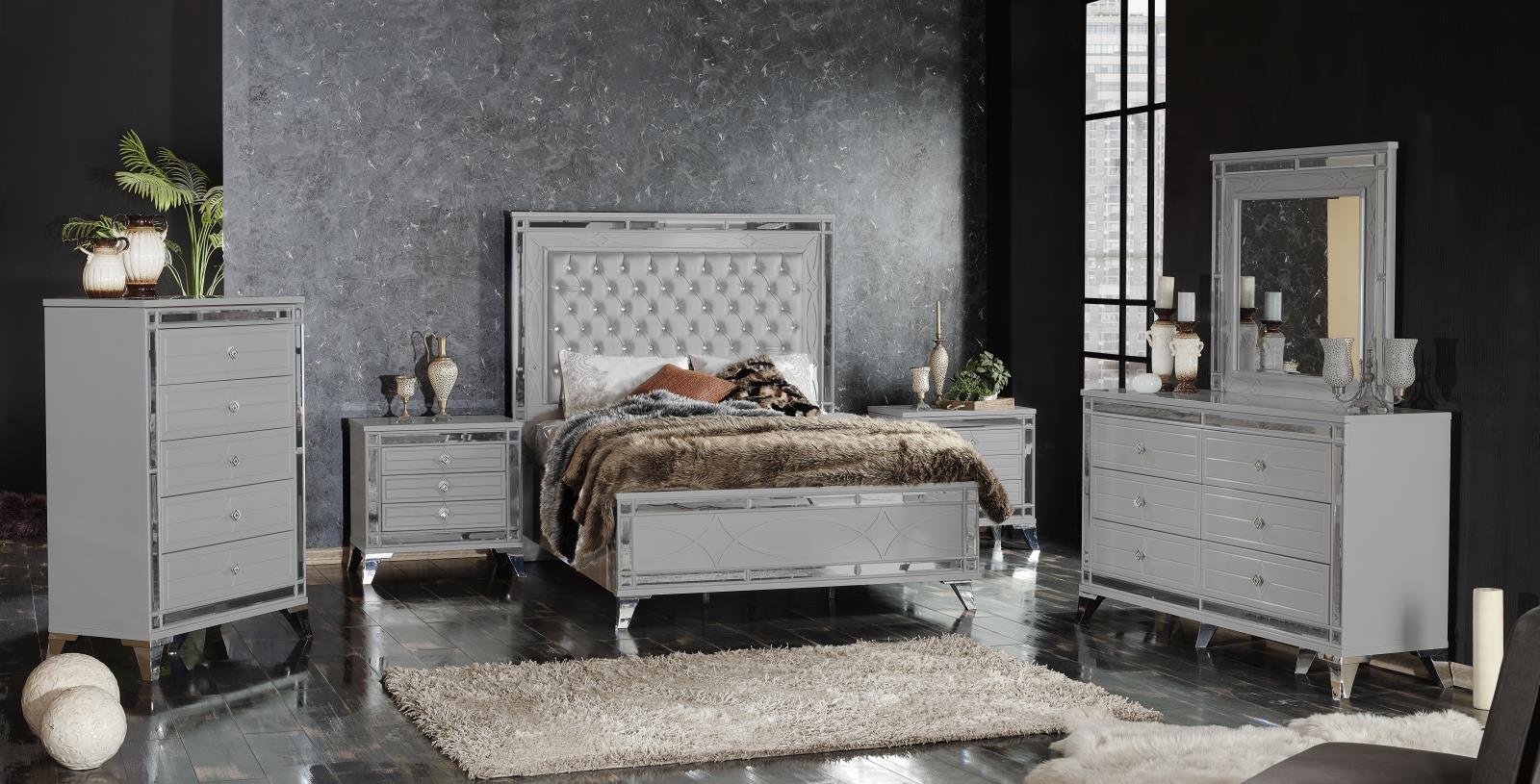 Stockholm Light Gray 6-Drawer Dresser