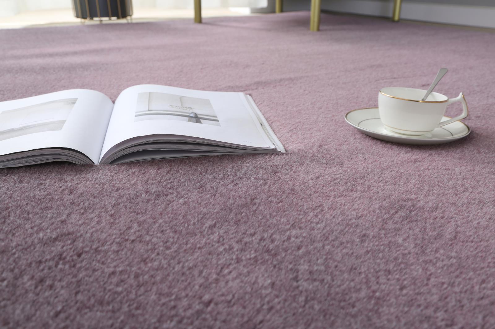 Emma EM05 Purple Shag Rug — view 7