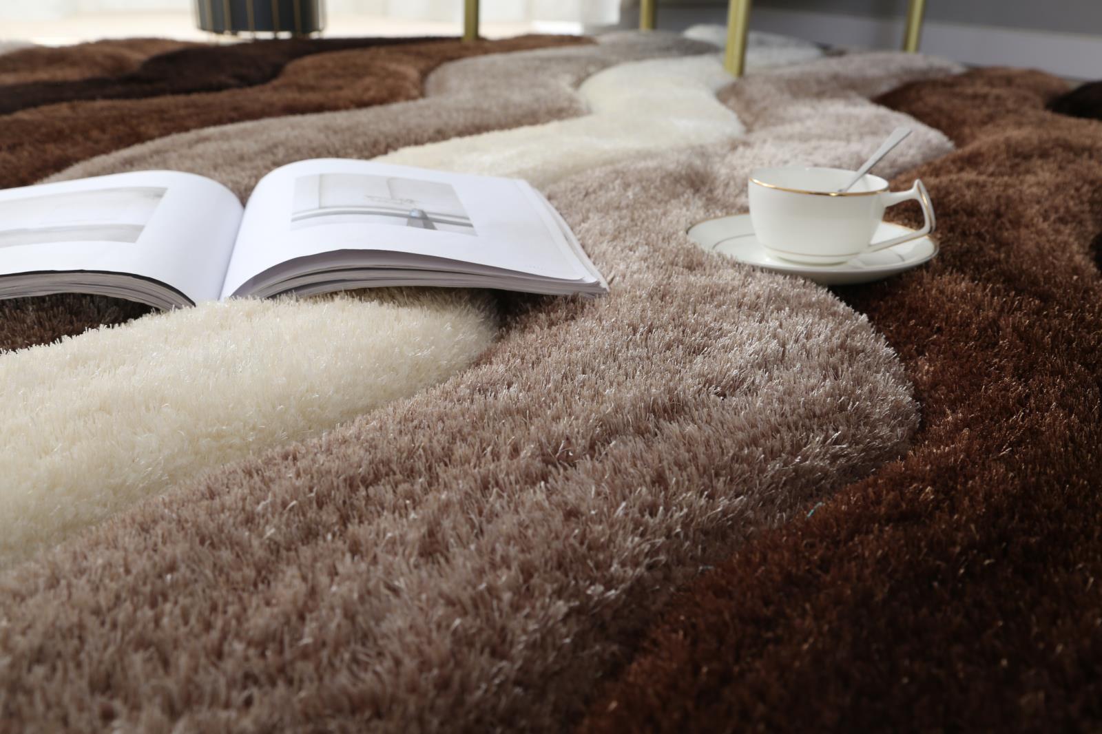 Mateos MS57 Dark Brown Shag Rug — view 3