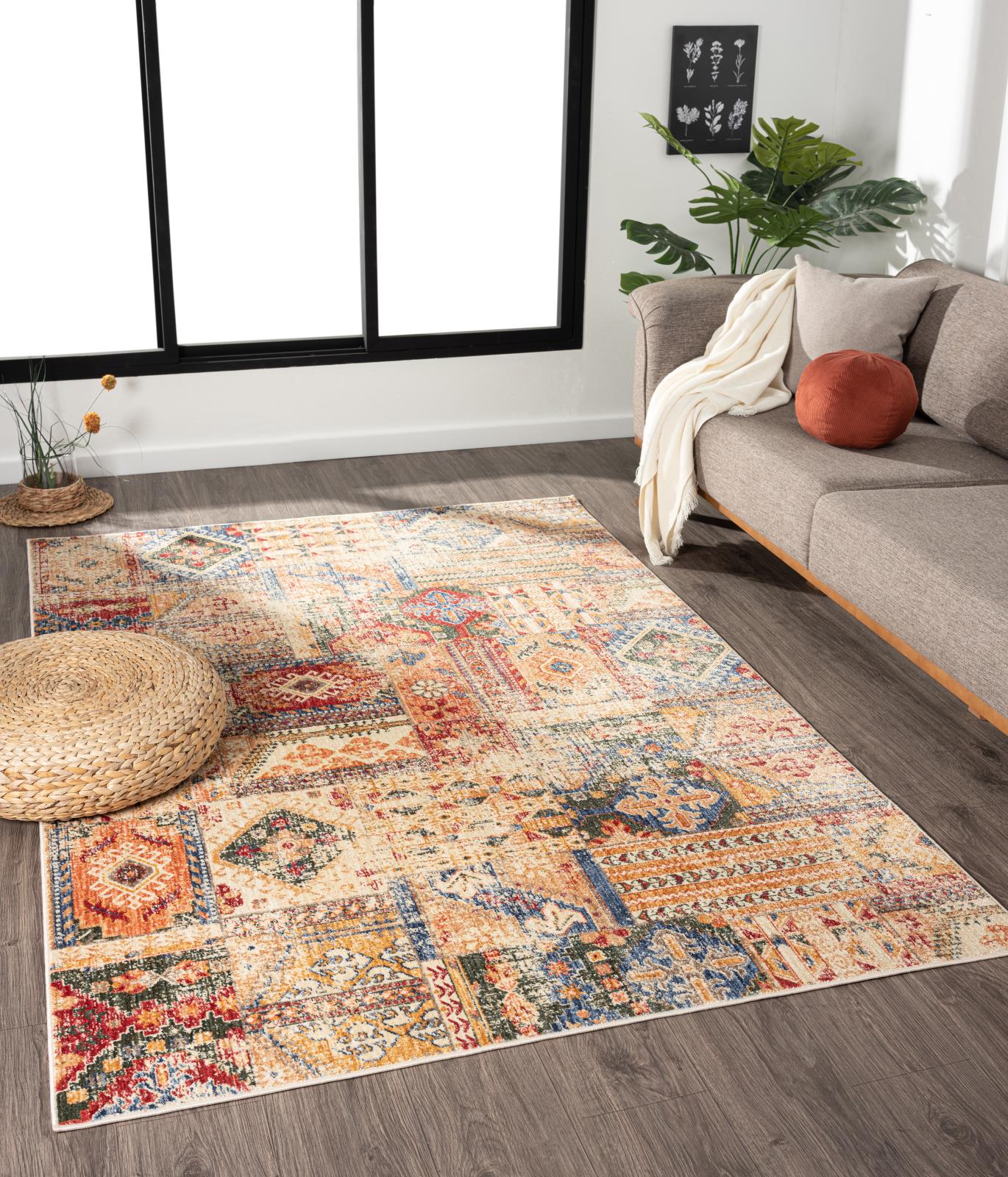 Heriz HZ01 Beige Area Rug — view 7