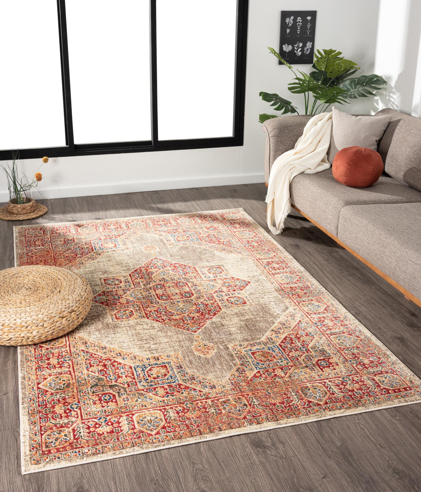 Heriz HZ02 Beige Area Rug — view 7