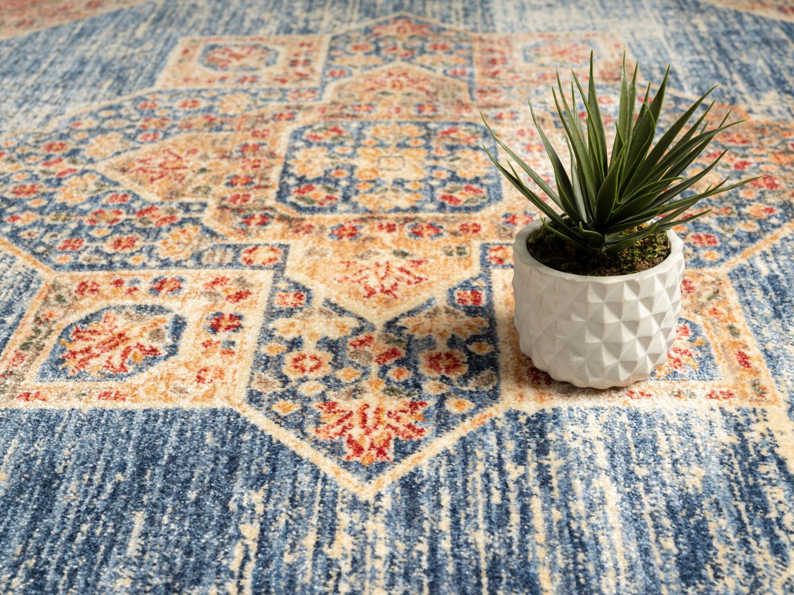 Heriz HZ03 Blue Area Rug — view 6