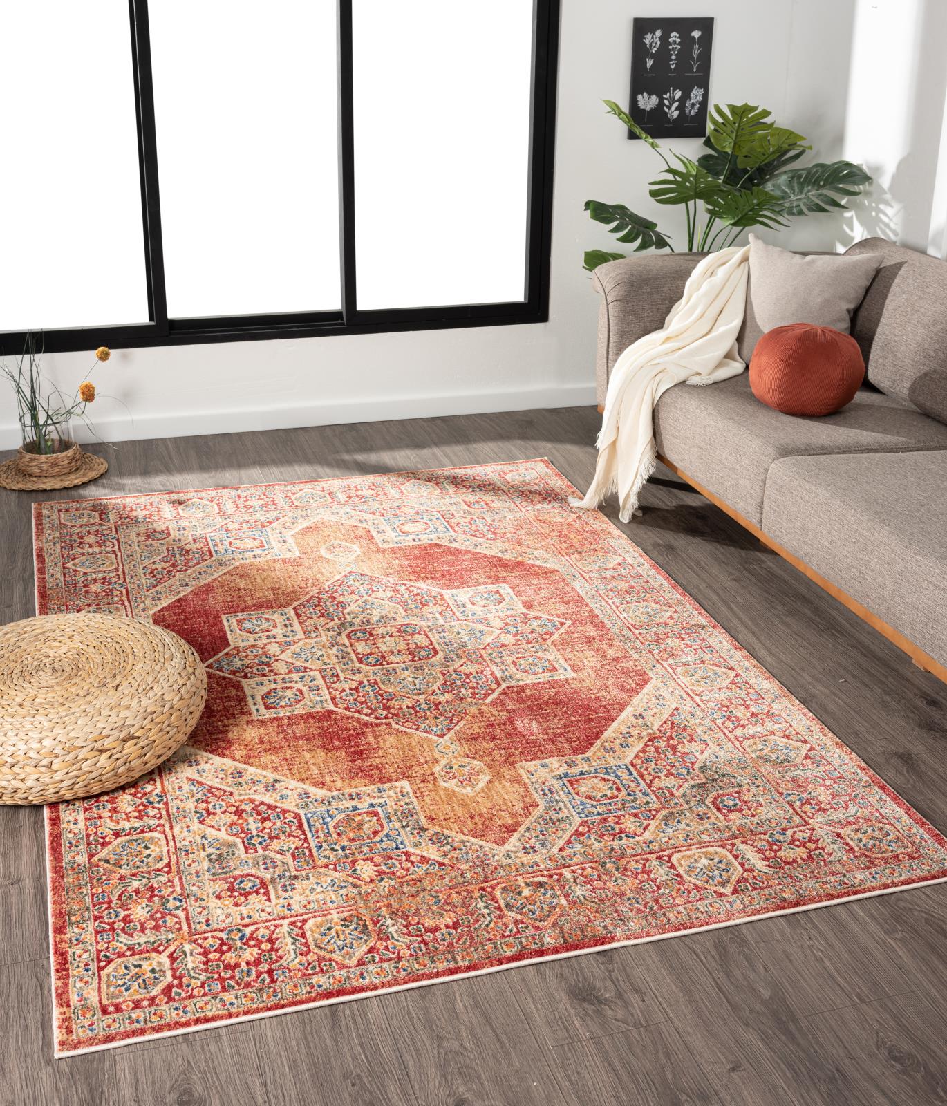 Heriz HZ04 Red Area Rug — view 7