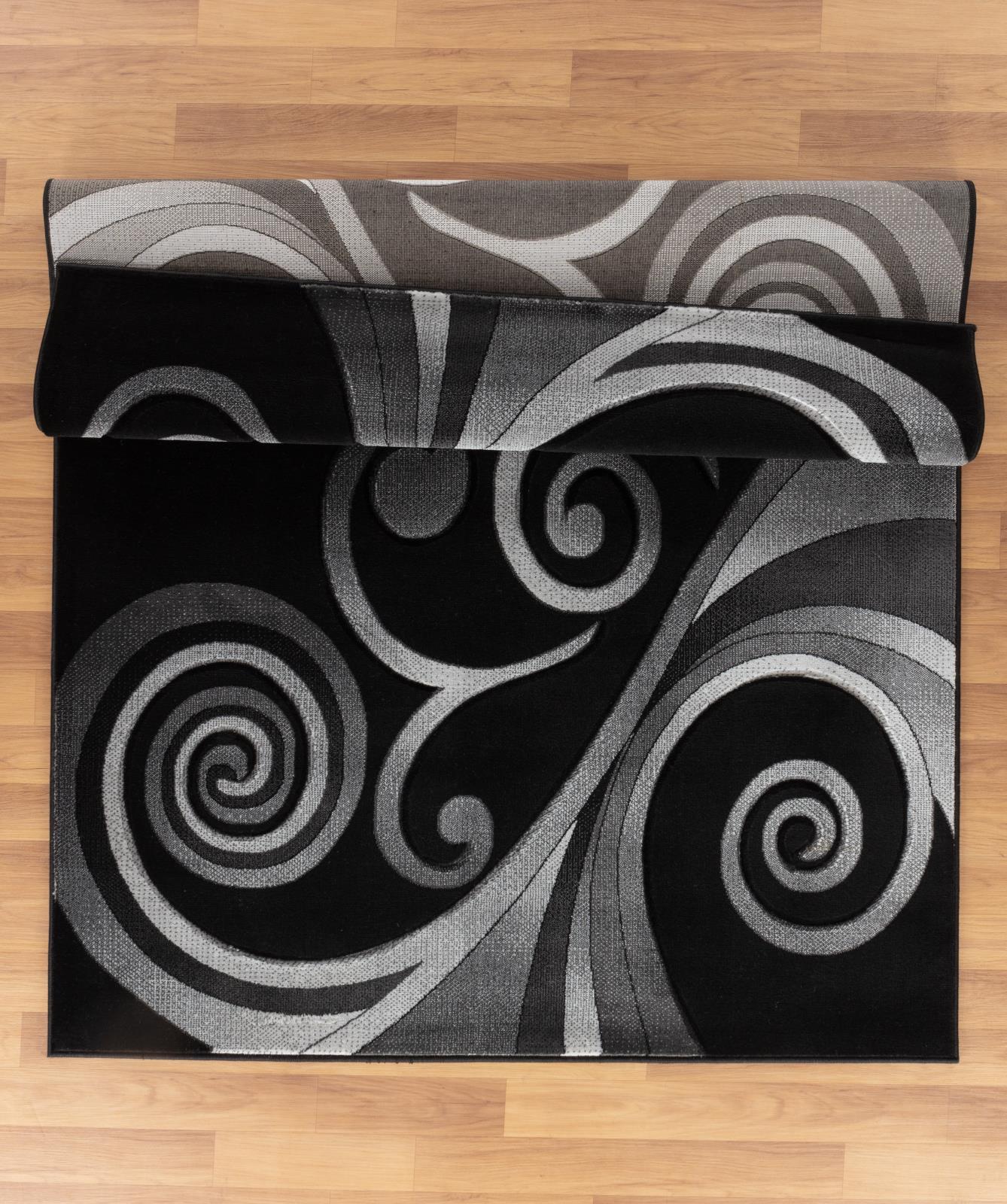 Orelsi OR48 Black Area Rug — view 3