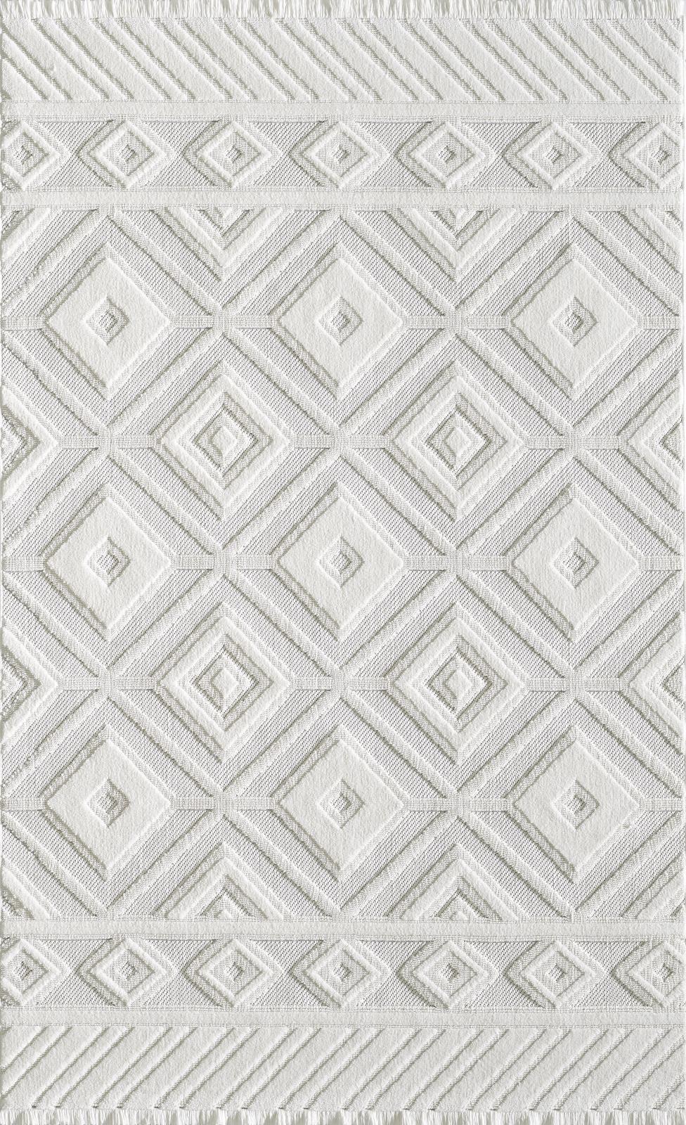 Milos ML01 White Area Rug