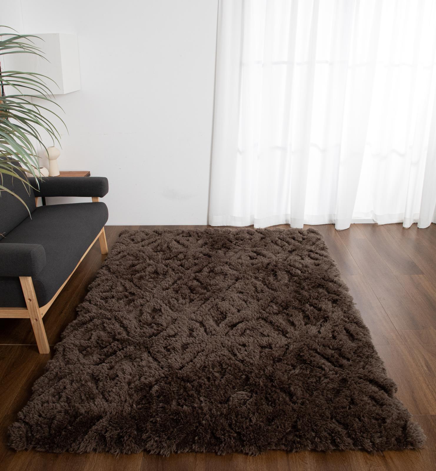 Eva EV04 Brown Shag Rug — view 2