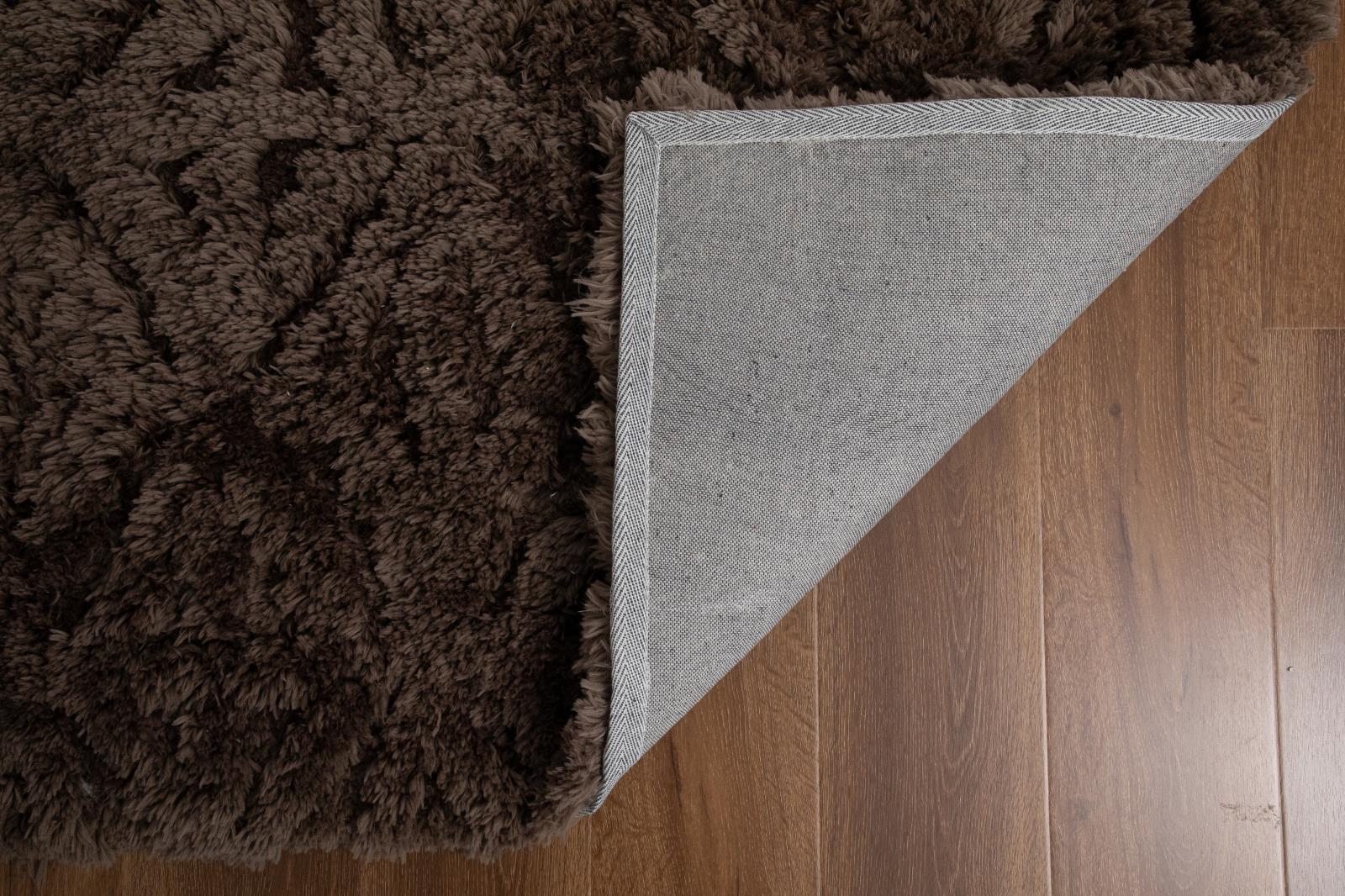 Eva EV04 Brown Shag Rug — view 3