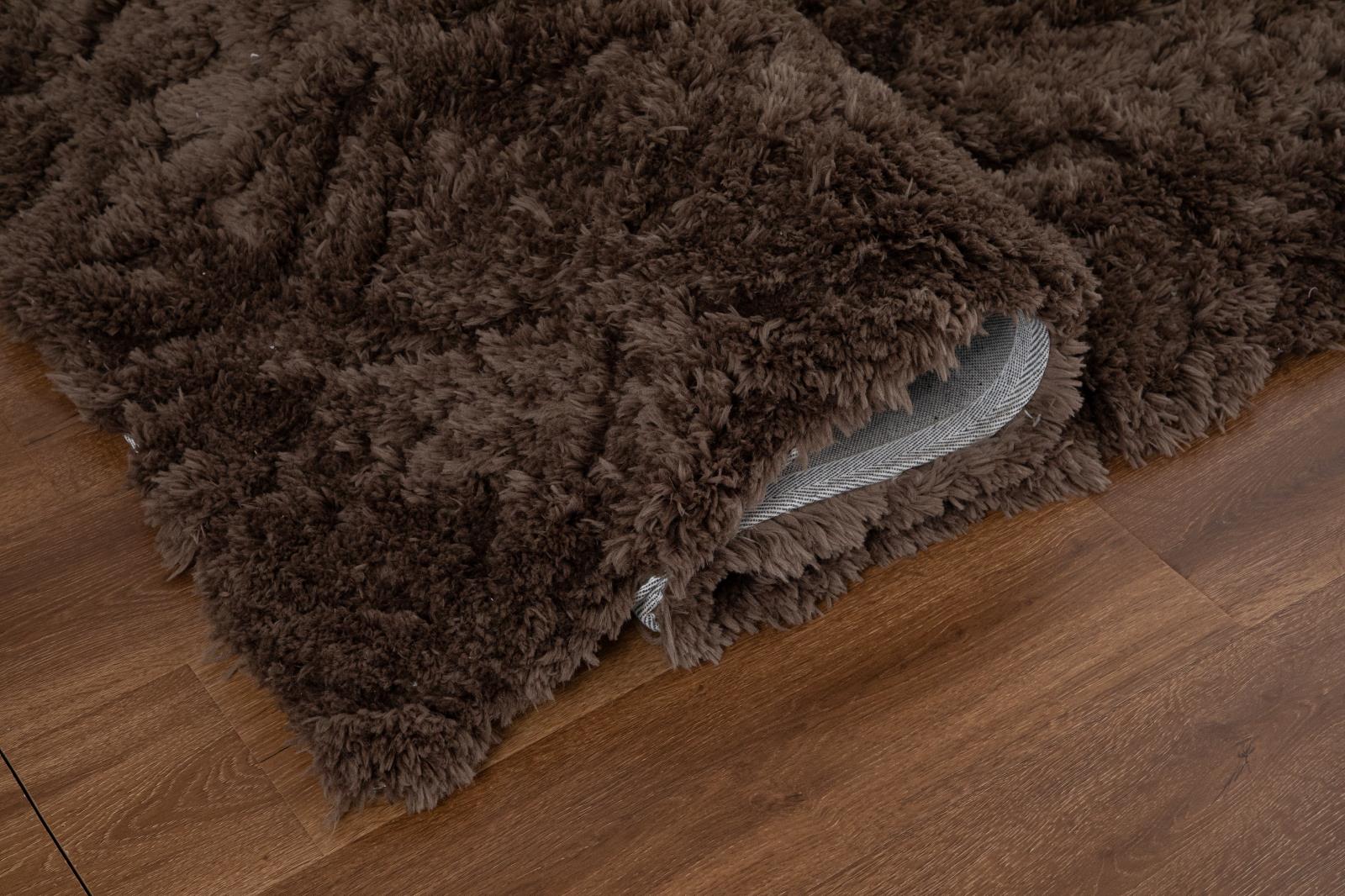 Eva EV04 Brown Shag Rug — view 7