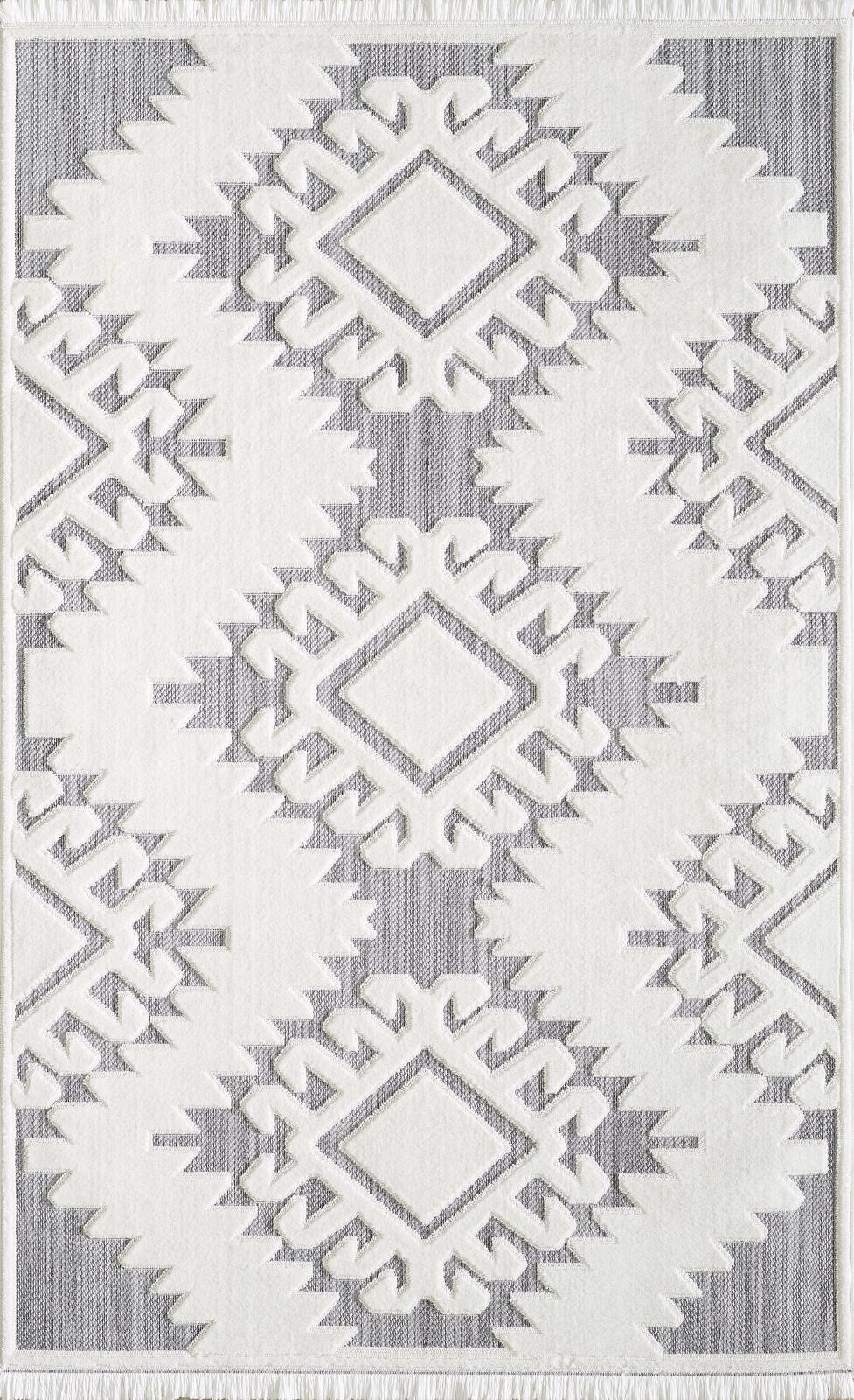 Milos ML08 White Area Rug