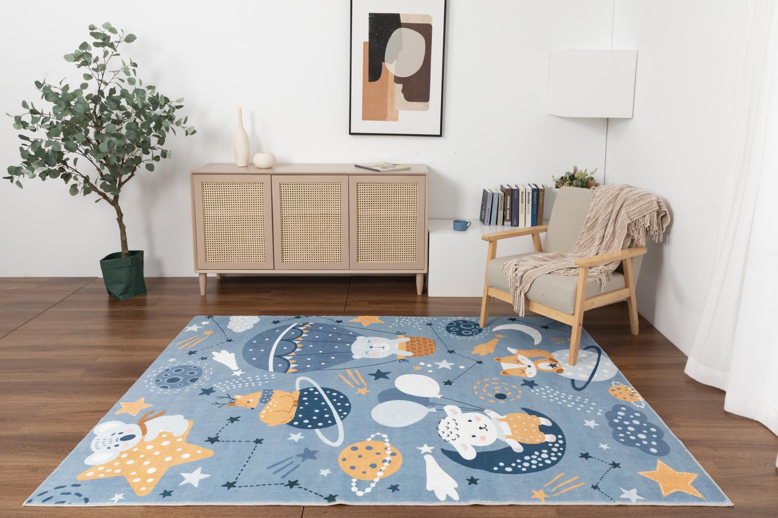 Kids KR02 Blue Area Rug — view 2