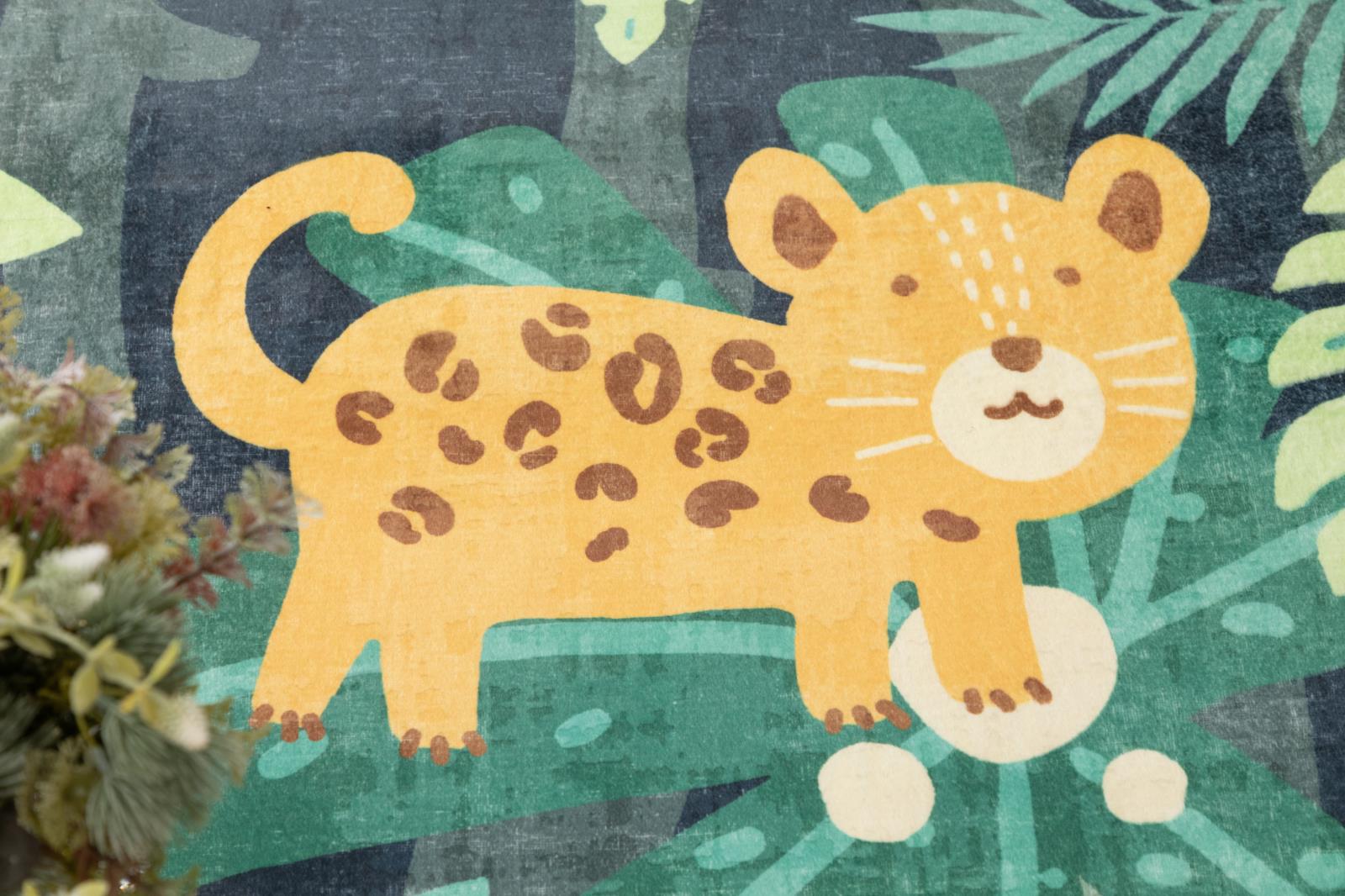Kids KR05 Green Area Rug — view 3