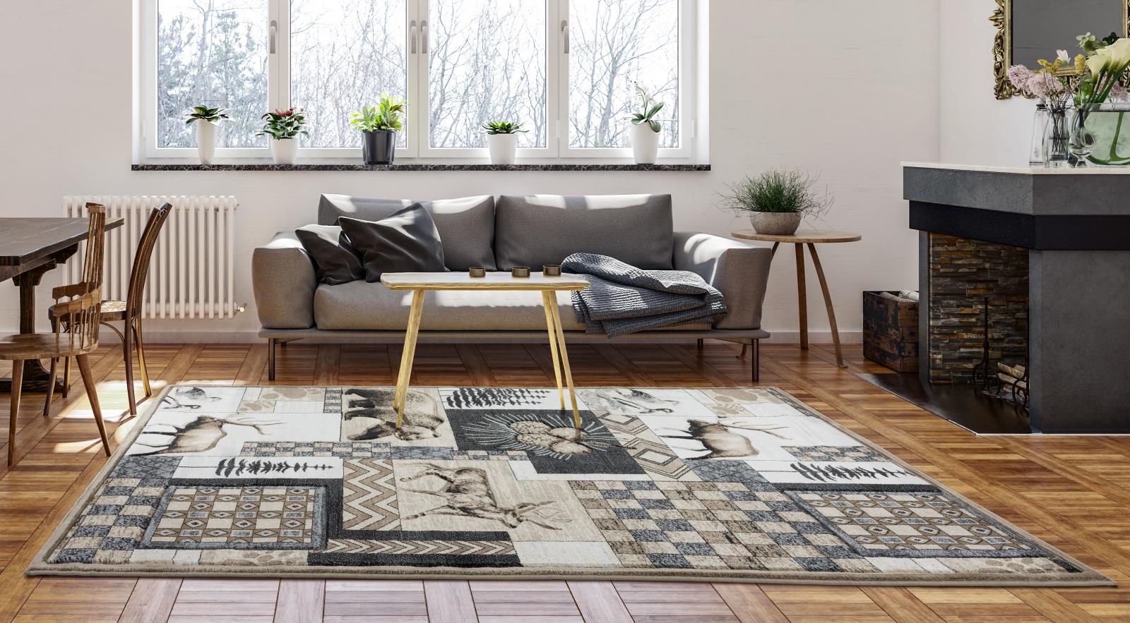 Wildlife WL17 Multicolor Area Rug — view 5